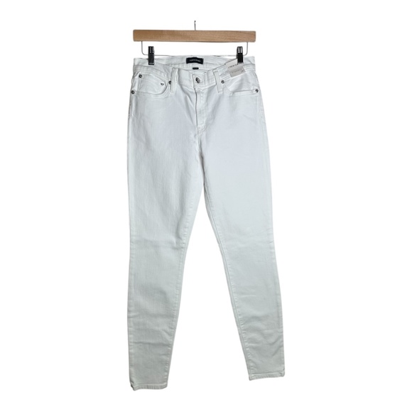NWT J. Crew White Denim Jeans 8" Toothpick Size‎ 28 T Mid Rise - Picture 1 of 8